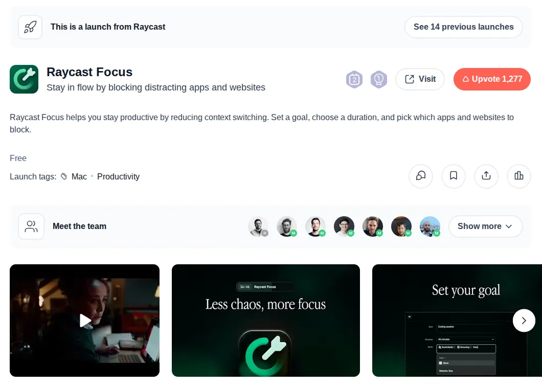 Raycast Focus