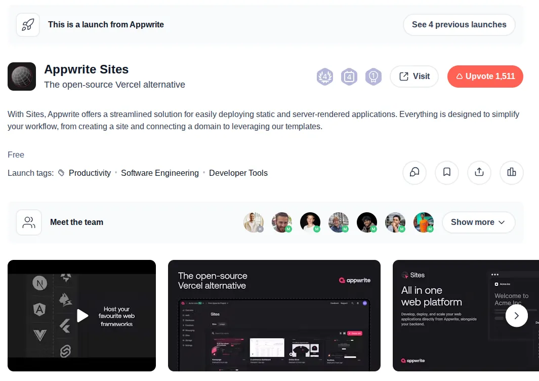 Appwrite Sites