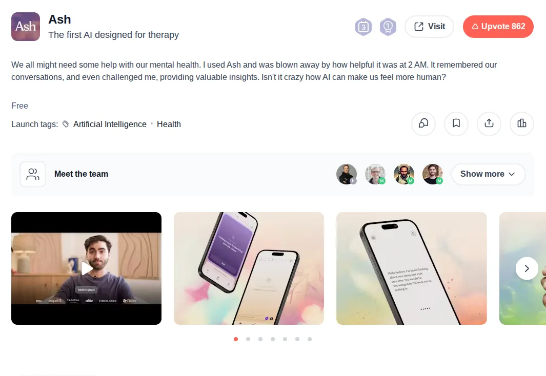 Ash product hunt launch