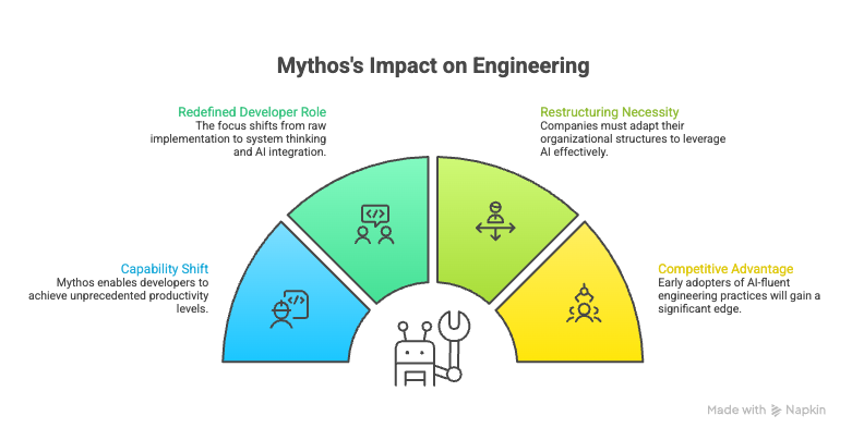 Illustration of the talent market splitting into commodity AI-assisted output on one side and premium engineering judgment on the other
